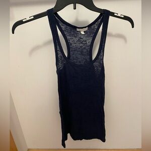 Dark Blue Mesh-Like Tank Top